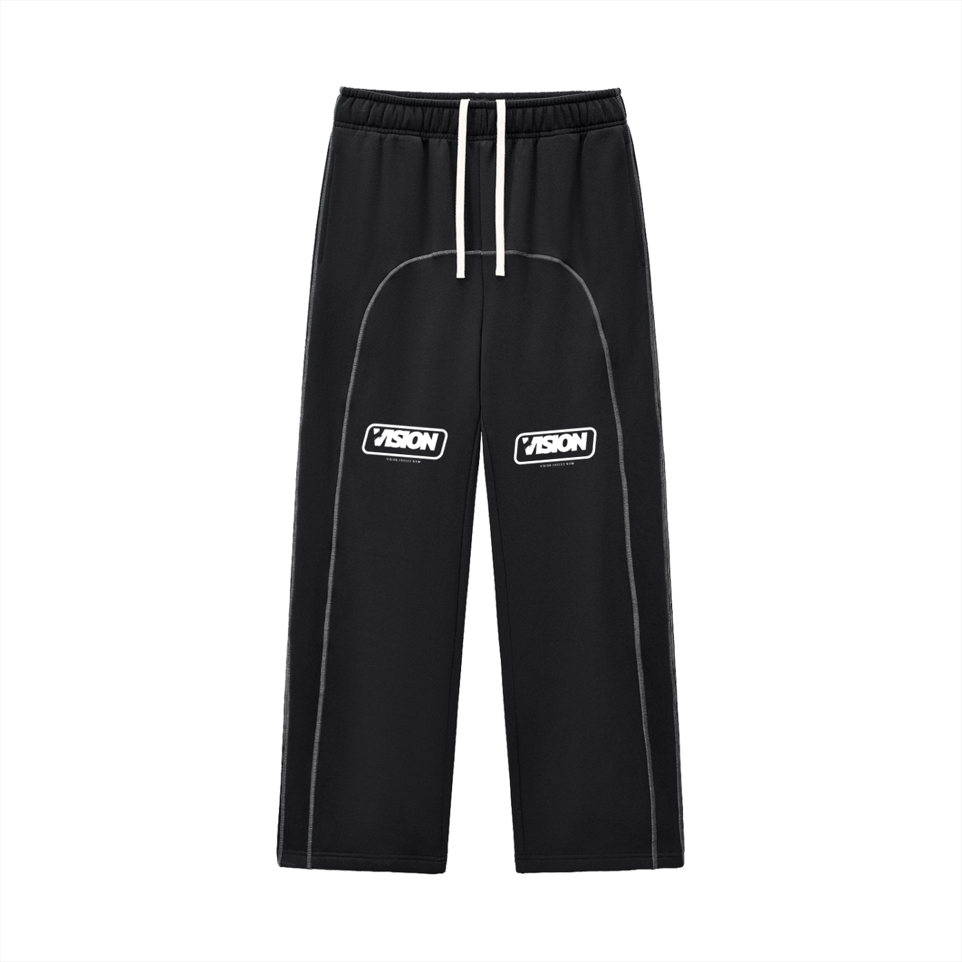 Contrast-Stitched Fleece Sweatpants