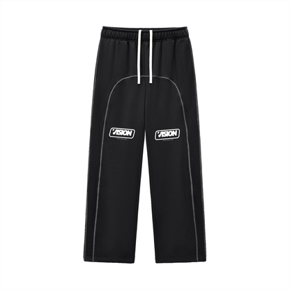 Contrast-Stitched Fleece Sweatpants