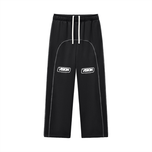 Contrast-Stitched Fleece Sweatpants